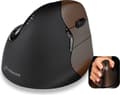 Miniatyrbilde 4 av 4: Evoluent VerticalMouse 4 Small Wireless, Høyre hendt, Vertikalt design, Optisk, RF kabel-fri, Sort, Brun