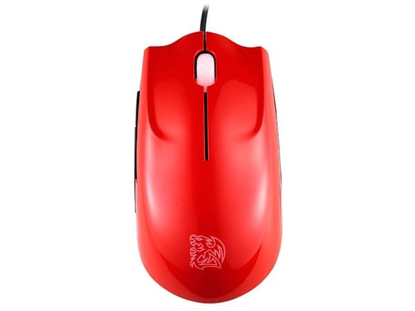 Tt eSPORTS Saphira - Mus - optisk - 5 knappar - kabling - USB - flammande rött