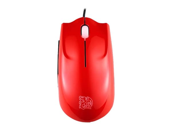 Tt eSPORTS Saphira - Mus - optisk - 5 knappar - kabling - USB - flammande rött Röd