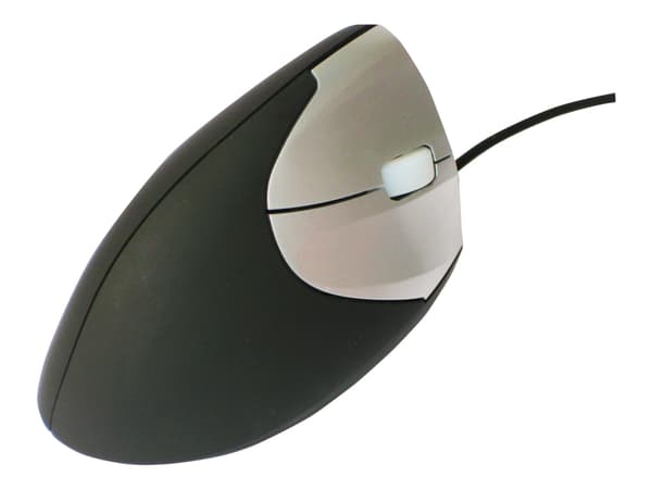 Bakker Elkhuizen SRM - Vertikal mus - högerhänt - kabelansluten - USB Svart, Silver