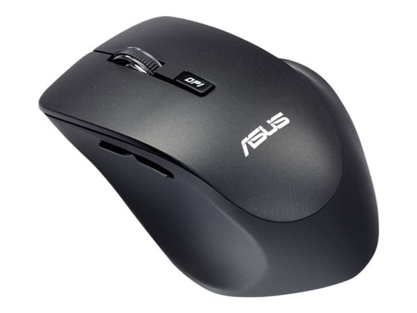 ASUS WT425, Oikeakätinen, Optinen, Langaton RF, 1600 DPI, Musta, Puuhiili
