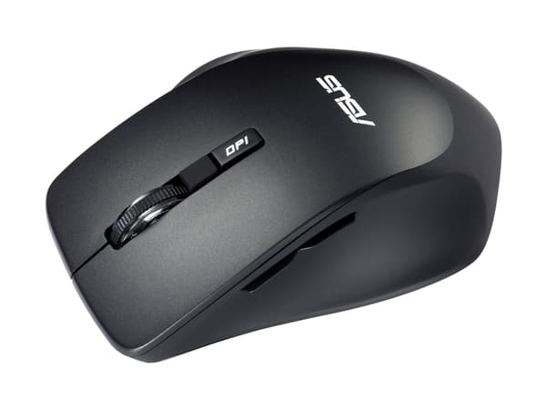 ASUS WT425 - Mus - högerhänt - optisk - 6 knappar - trådlös - 2.4 GHz - trådlös USB-mottagare - kolsvart - för 15; ROG Strix G15; ROG Zephyrus G14; T Svart