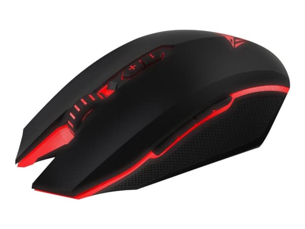 Patriot Viper V530 - Mus - optisk - 7 knappar - kabelansluten - USB - detaljhandel Svart, Röd