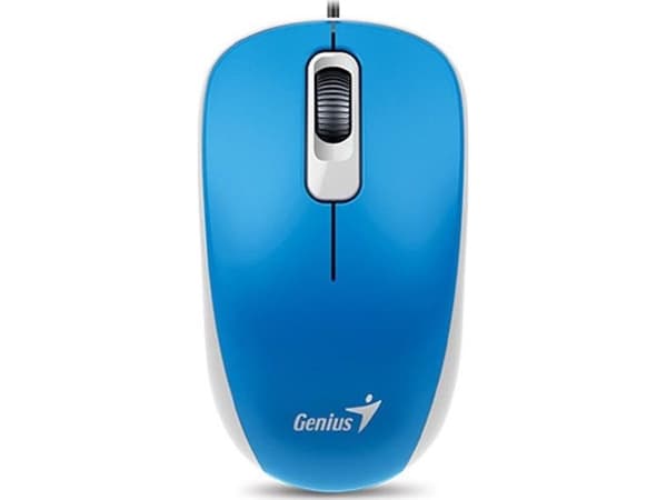 Genius Computer Technology DX-110, Ambidextrous, Optisk, USB Type-A, 1000 DPI, Blå