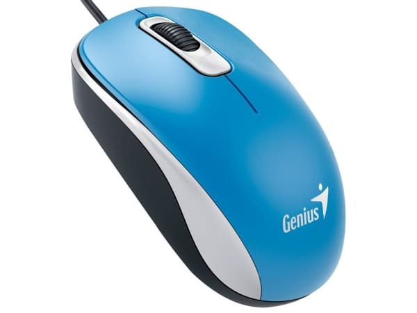 Genius Computer Technology DX-110, Ambidextrous, Optisk, USB Type-A, 1000 DPI, Blå Blå