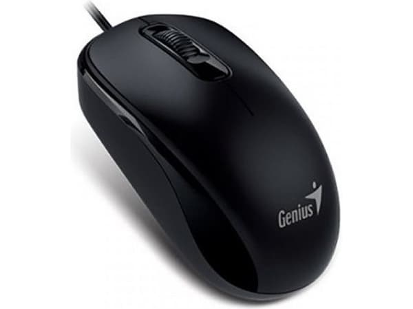 Genius Computer Technology DX-110, Ambidextrous, Optisk, PS/2, 1000 DPI, Svart