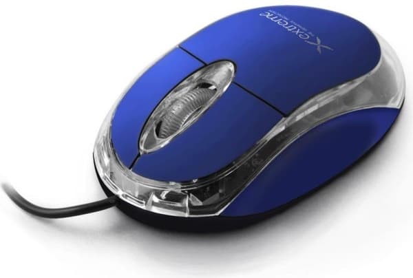extreme CAMILLE - Mus - optisk - 3 knapper - kablet - USB - blå