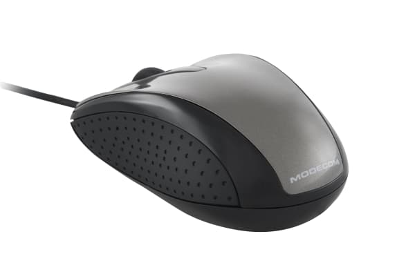 Modecom MC-M4, Molempikätinen, Optinen, USB A-tyyppi, 800 DPI, Musta, Harmaa, Hopea