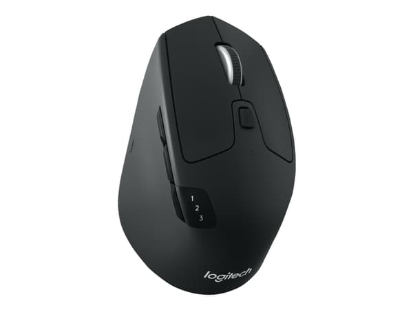 Logitech M720 datamus Høyre hendt RF trådløs + Bluetooth Optisk 1000 DPI Sort, Hvit