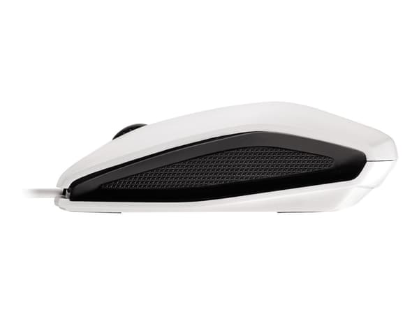 CHERRY GENTIX - Mus - höger- och vänsterhänta - optisk - 3 knappar - kabelansluten - USB - grå, vit