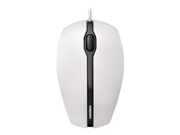 CHERRY GENTIX - Mus - höger- och vänsterhänta - optisk - 3 knappar - kabelansluten - USB - grå, vit