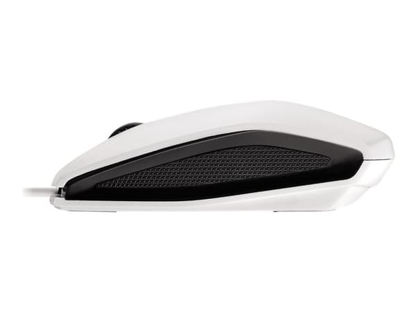 CHERRY GENTIX - Mus - höger- och vänsterhänta - optisk - 3 knappar - kabelansluten - USB - grå, vit