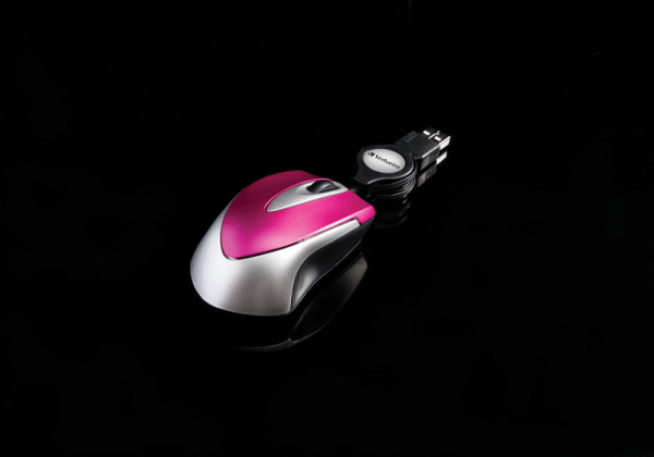 Verbatim Go Mini, Optinen, USB A-tyyppi, 1000 DPI, Vaaleanpunainen
