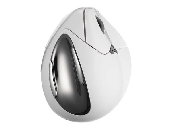 Evoluent VerticalMouse 4 Right Mac - Vertikal mus - högerhänt - optisk - 6 knappar - trådlös - Bluetooth - vit