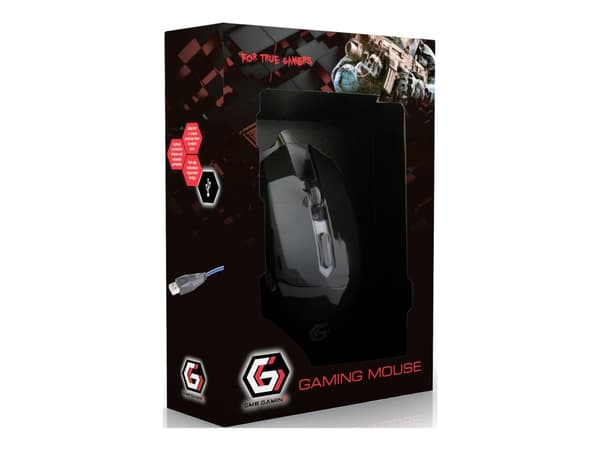 Gembird MUSG-001-G, Molempikätinen, USB A-tyyppi, 2400 DPI, Musta, Vihreä