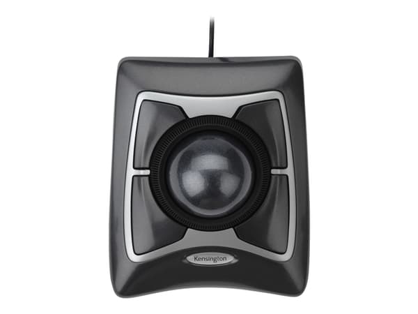 Kensington Expert Mouse - Styrkula - höger- och vänsterhänta - optisk - 4 knappar - kabelansluten - USB - svart