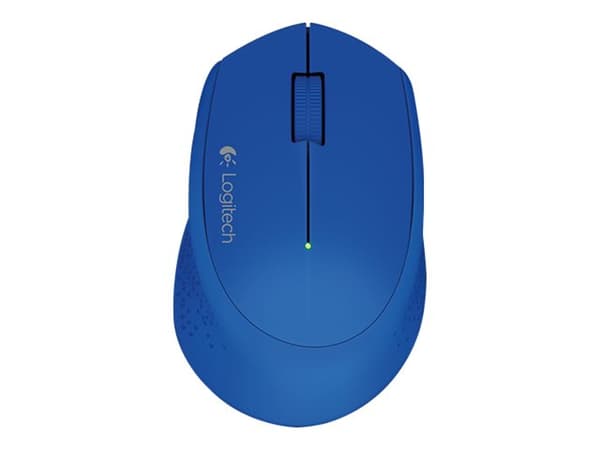 Logitech M280 - Mus - høyrehendt - optisk - 3 knapper - trådløs - 2.4 GHz - USB trådløs mottaker - blå