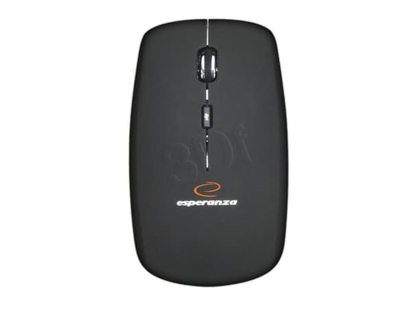 Esperanza EM120K - Mus - optisk - 4 knapper - trådløs - 2.4 GHz - USB trådløs mottaker - svart