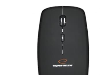 Esperanza EM120K - Mus - optisk - 4 knapper - trådløs - 2.4 GHz - USB trådløs mottaker - svart