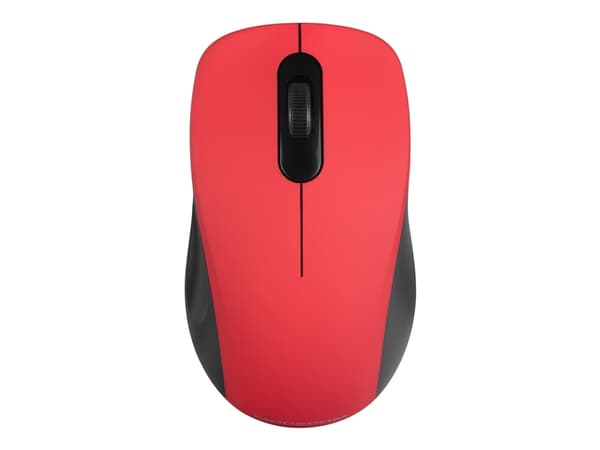 ModeCom MC-WM10S - Mus - optisk - trådløs - 2.4 GHz - USB trådløs mottaker - rød