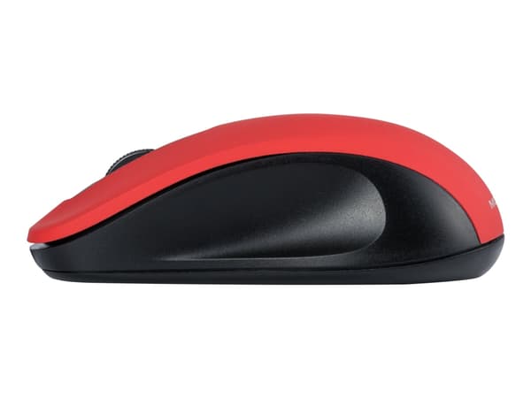 ModeCom MC-WM10S - Mus - optisk - trådløs - 2.4 GHz - USB trådløs mottaker - rød
