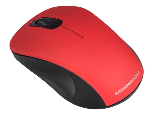 ModeCom MC-WM10S - Mus - optisk - trådløs - 2.4 GHz - USB trådløs mottaker - rød Rød