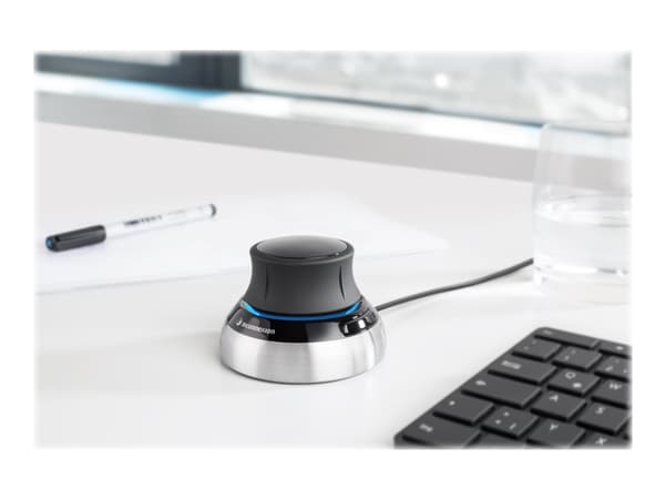 3Dconnexion SpaceMouse Compact - 3D-mus - 2 knappar - kabelansluten - USB
