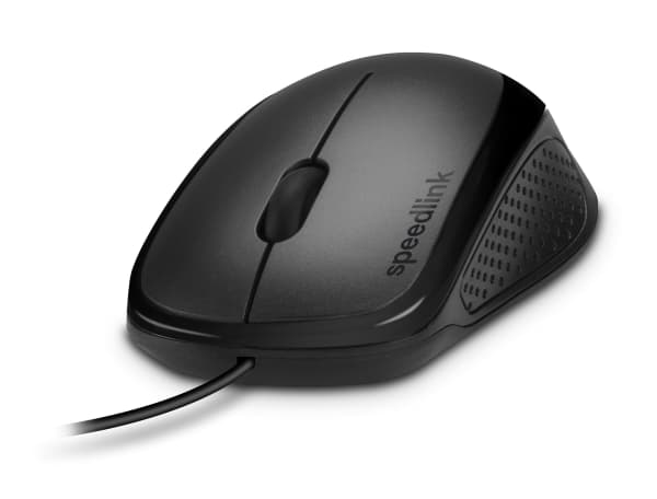 SPEEDLINK KAPPA Mouse - Mus - högerhänt - optisk - 3 knappar - kabelansluten - USB - svart
