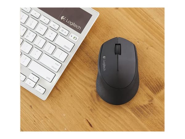 Logitech M280 - Mus - høyrehendt - optisk - 3 knapper - trådløs - 2.4 GHz - USB trådløs mottaker - svart