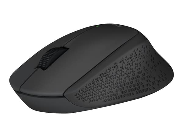 Logitech M280 - Mus - høyrehendt - optisk - 3 knapper - trådløs - 2.4 GHz - USB trådløs mottaker - svart