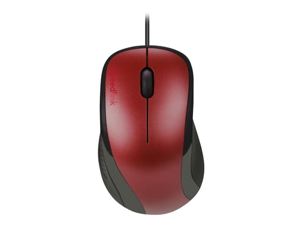 SPEEDLINK KAPPA Mouse - Mus - høyrehendt - optisk - 3 knapper - kablet - USB - rød Sort, Rød