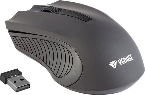 YENKEE Monaco - Mus - ergonomisk - optisk - 3 knappar - trådlös - 2.4 GHz - trådlös USB-mottagare
