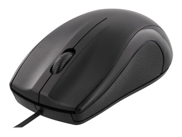 DELTACO MS-711 - Mus - optisk - 3 knappar - kabelansluten - USB 2.0 - svart