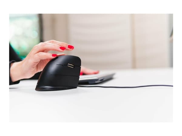 Bakker Elkhuizen Evoluent Vertical Mouse C - Vertikal mus - högerhänt - 5 knappar - kabelansluten - USB
