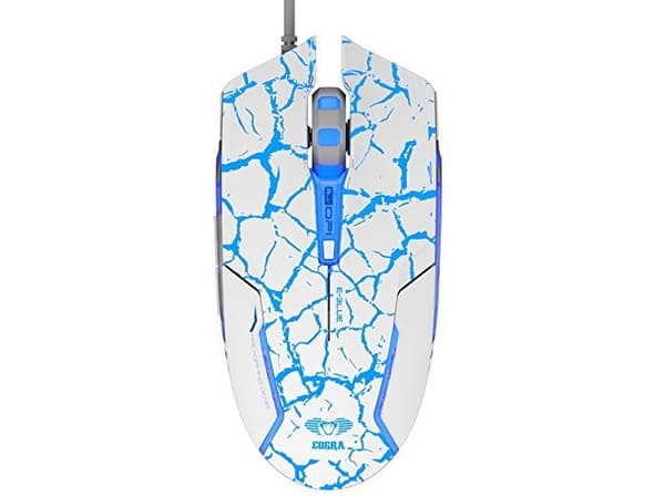 E-blue EMS624WHCAIU, Optisk, USB Type-A, 2500 DPI, Blå, Vit