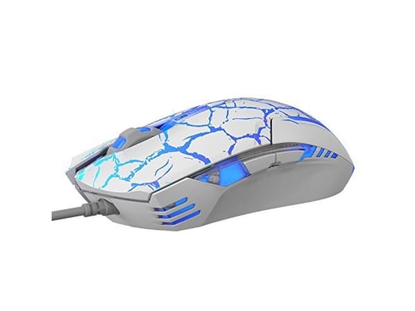 E-blue EMS624WHCAIU, Optisk, USB Type-A, 2500 DPI, Blå, Vit