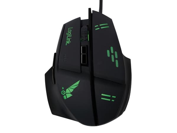 LogiLink ID0157, högerhand, Optisk, USB Type-A, 3200 DPI, Svart