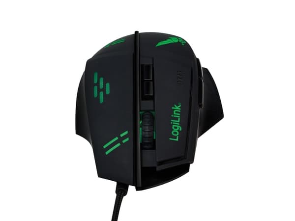LogiLink ID0157, högerhand, Optisk, USB Type-A, 3200 DPI, Svart
