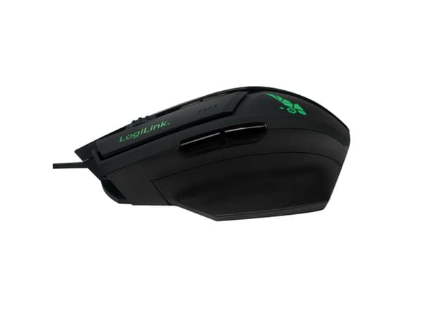 LogiLink ID0157, högerhand, Optisk, USB Type-A, 3200 DPI, Svart