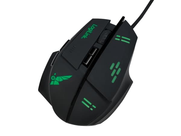 LogiLink ID0157, högerhand, Optisk, USB Type-A, 3200 DPI, Svart