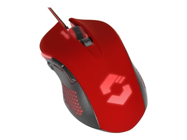 SPEEDLINK TORN Gaming Mouse - Mus - höger- och vänsterhänta - optisk - 7 knappar - kabelansluten - USB - svart, röd Svart, Röd