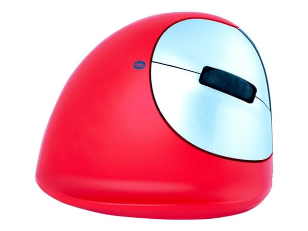 R-Go HE Sport - Vertikal mus - ergonomisk - høyrehendt - 5 knapper - trådløs - Bluetooth - rød