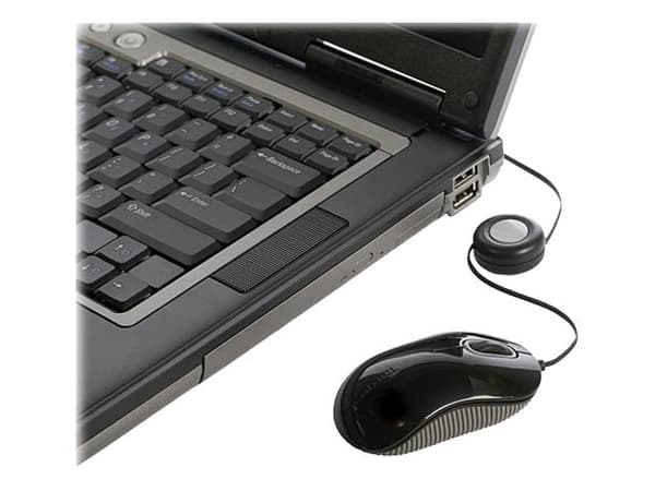 Targus - Mus - höger- och vänsterhänta - optisk - 3 knappar - kabelansluten - USB - svart