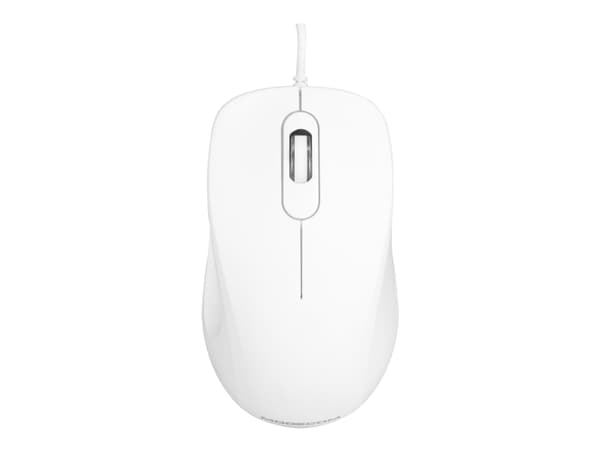 ModeCom MC-M10 - Mus - optisk - 3 knapper - kablet - USB - hvit