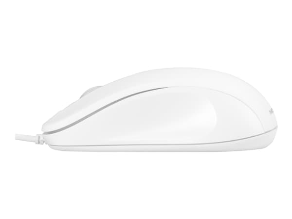 ModeCom MC-M10 - Mus - optisk - 3 knapper - kablet - USB - hvit