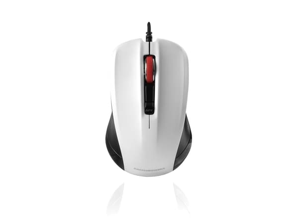 ModeCom MC-M9.1 - Mus - optisk - 4 knapper - kablet - USB - svart, hvit