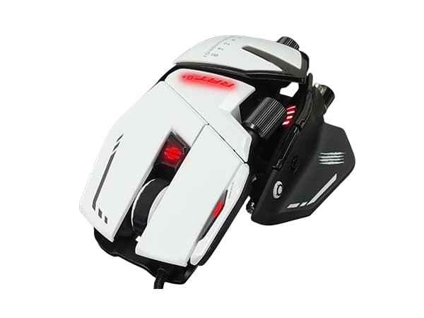 Mad Catz R.A.T.8+ - Mus - optisk - 11 knappar - kabelansluten - USB - vit