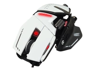 Mad Catz R.A.T.8+ - Mus - optisk - 11 knappar - kabelansluten - USB - vit Vit