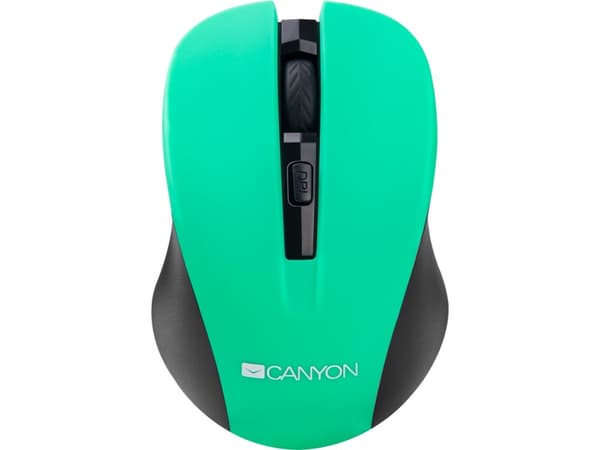 Canyon CNE-CMSW1GR, Ambidextrous, Optisk, RF Trådlös, 1200 DPI, Grön