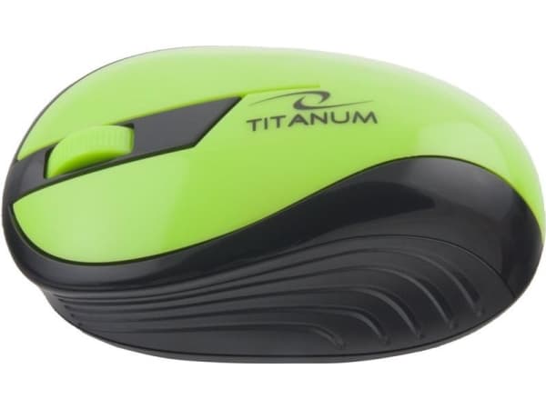Titanum Rainbow 3D - Mus - optisk - 3 knapper - trådløs - 2.4 GHz - USB trådløs mottaker - grønn